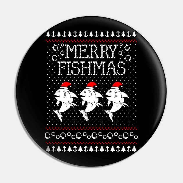 merry fishmas Pin by crackdesign