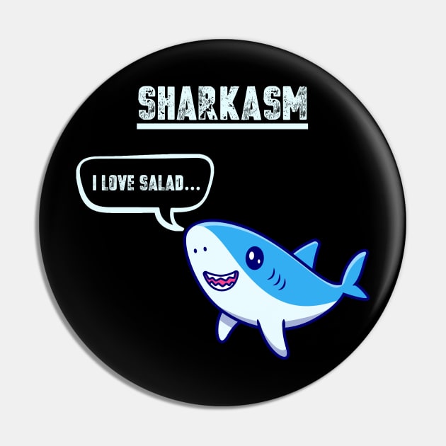 Sharkasm Pin by artbooming