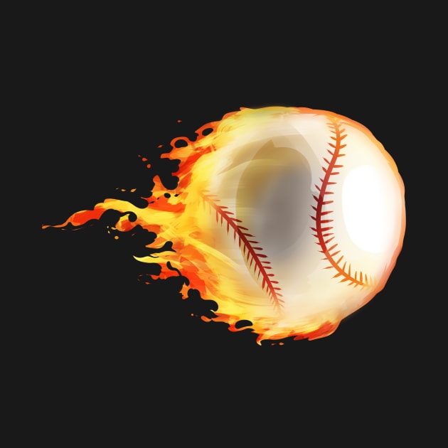 Burning Baseball by SinBle