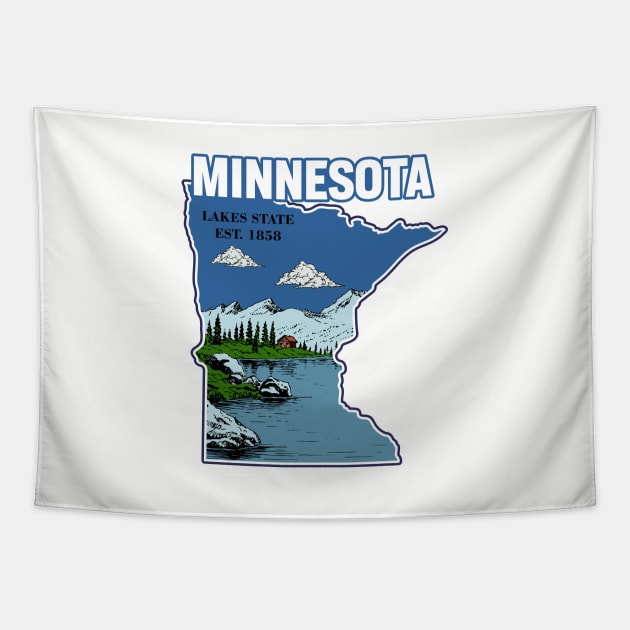 Minnesota and vintage Tapestry by My Happy-Design