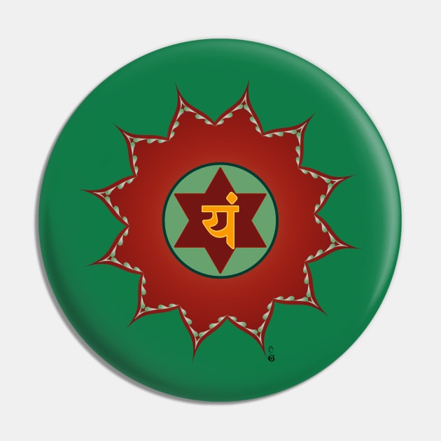 Anahata chakra Pin by HagalArt