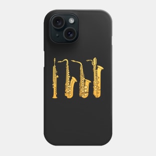 Saxophone family gift idea Phone Case