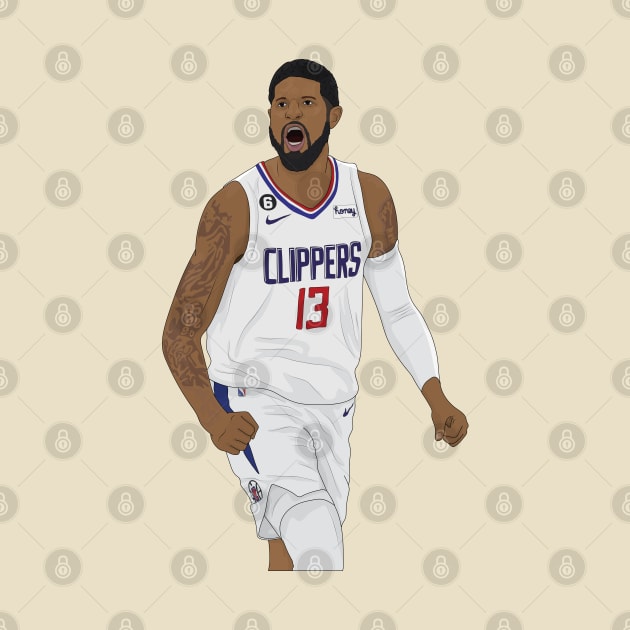 Paul George digital illustration by fmmgraphicdesign