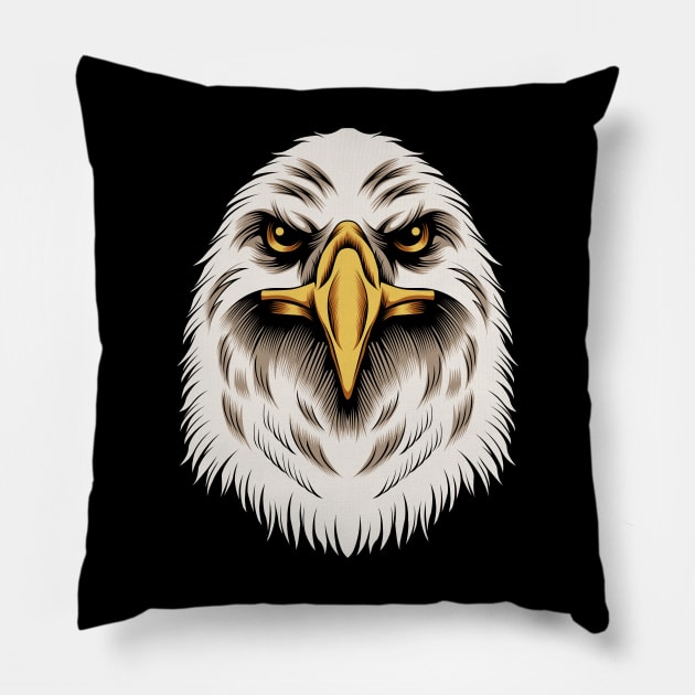 Eagle Head Pillow by Marciano Graphic