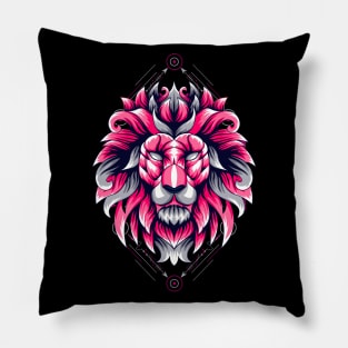 lion head graphic Pillow