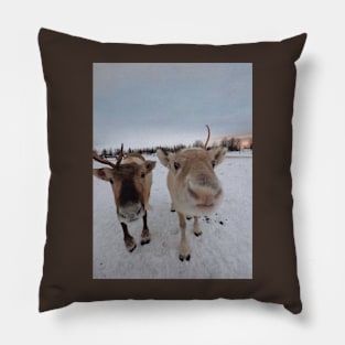 Christmas deers t-shirt Pillow