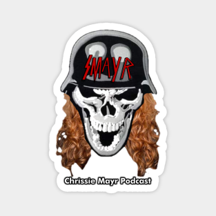 Rock And Roll Music Magnet - Chrissie Smayr Skull by Chrissie Mayr