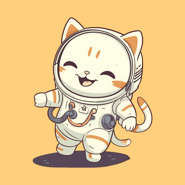 Happy Space Kitty by Purrestrialco