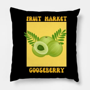 Fruit market gooseberry Pillow