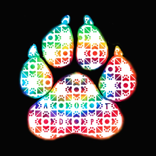 Tie Dye Adopt Paw by PawShop