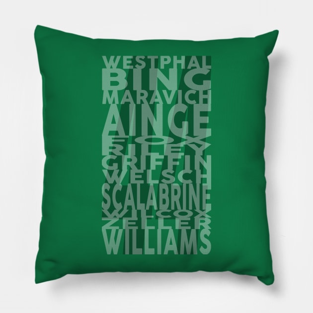 Boston's Basketball History of 44 Pillow by AVOOCADOO