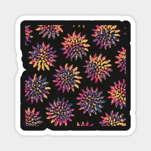 Hippy Dippy - Funky Neon Colors - Digitally Illustrated Abstract Flower Pattern for Home Decor, Clothing Fabric, Curtains, Bedding, Pillows, Upholstery, Phone Cases and Stationary Magnet