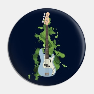 P-style Bass Guitar Sonic Blue Color Pin