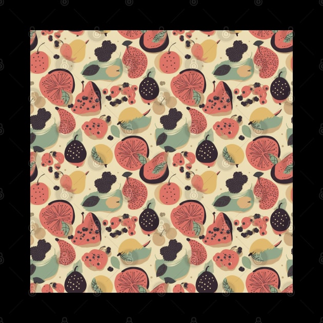 Colorful Fruit Motif in Seamless Pattern V7 by Family journey with God