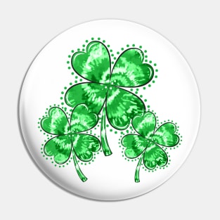 Trio Tie Dye Shamrock Pin