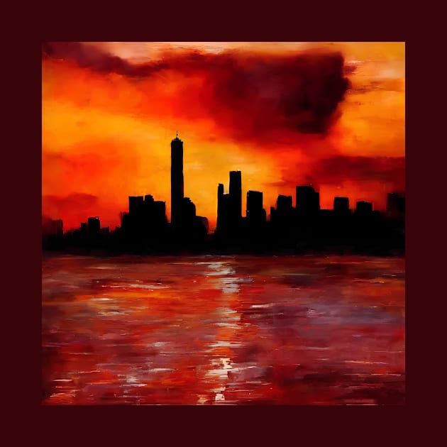 City Sunset by The Brushstrokes Boutique