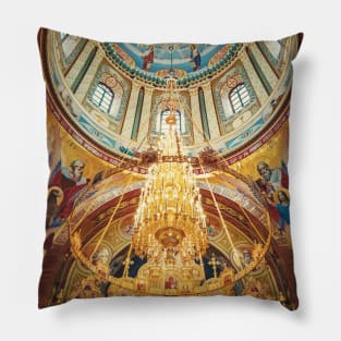 Painted monastery ceiling Pillow