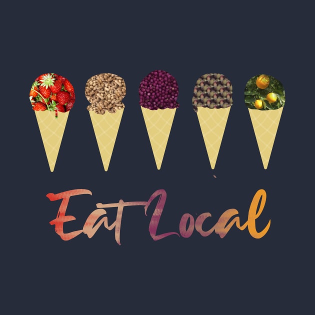 "Eat Local" Ice Cream Cones by LochNestFarm