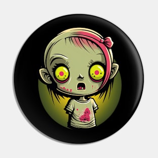 Zombie Girl Pin