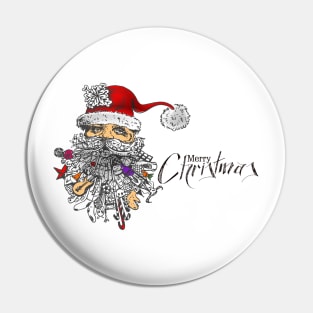 Merry Christmas Beard Santa Gifts Pin