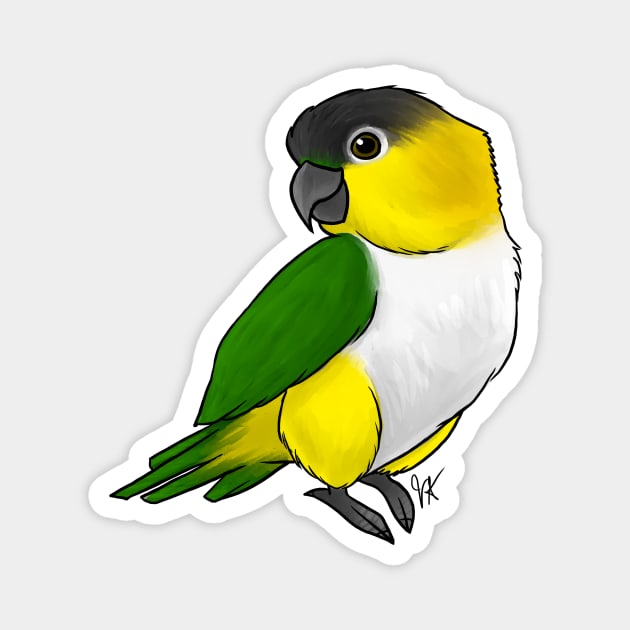 Bird - Caique - Black-Headded Parrot Magnet by Jen's Dogs Custom Gifts and Designs