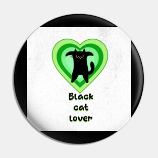 Black Cat Lover Pin