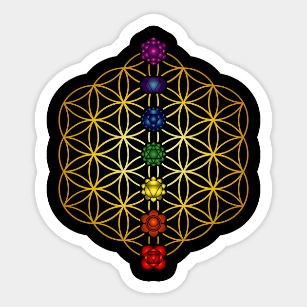 Flower of Life Sacred Geometry Chakra Buddhism - Geometry - Sticker