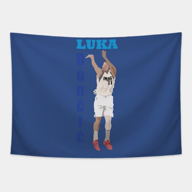 Luca Doncic Tapestry by Marku's Prints