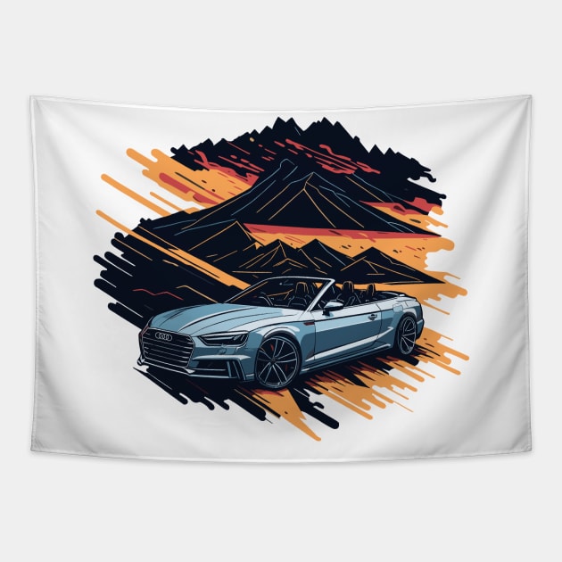 Audi S5 Cabriolet Classic Car Tapestry by Cruise Dresses