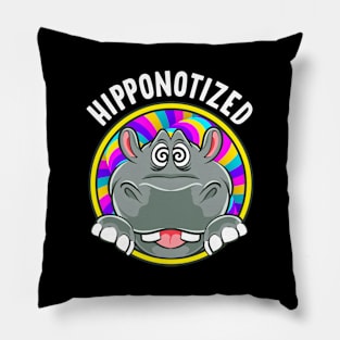 Cute Hippo Has Been Hipponotized - Funny Hippo Lover Pillow