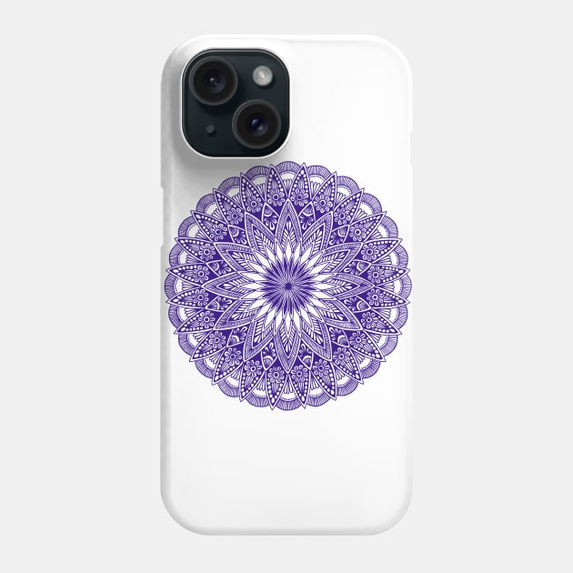 Mandala (dark indigo) Phone Case by calenbundalas