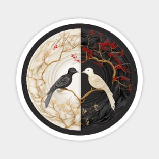 YingYang Bird Magnet