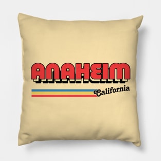 Anaheim, CA \/\/\/\ Retro Typography Design Pillow