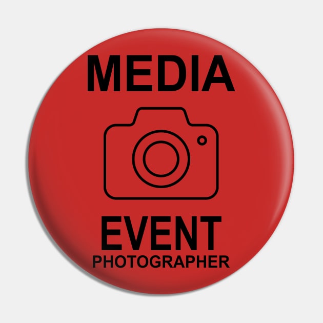 Event Photographer, Media - Caution Yellow Shirt Pin by CoolCarVideos