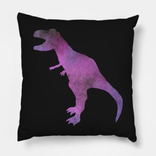 watercolor t-rex dinosaur - purple, pink, and gray Pillow