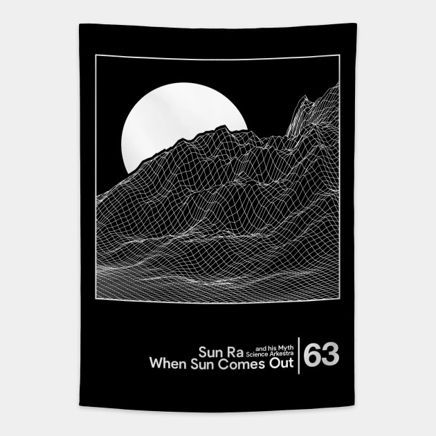 Sun Ra - When Sun Comes Out / Minimal Style Graphic Artwork Design Tapestry by saudade