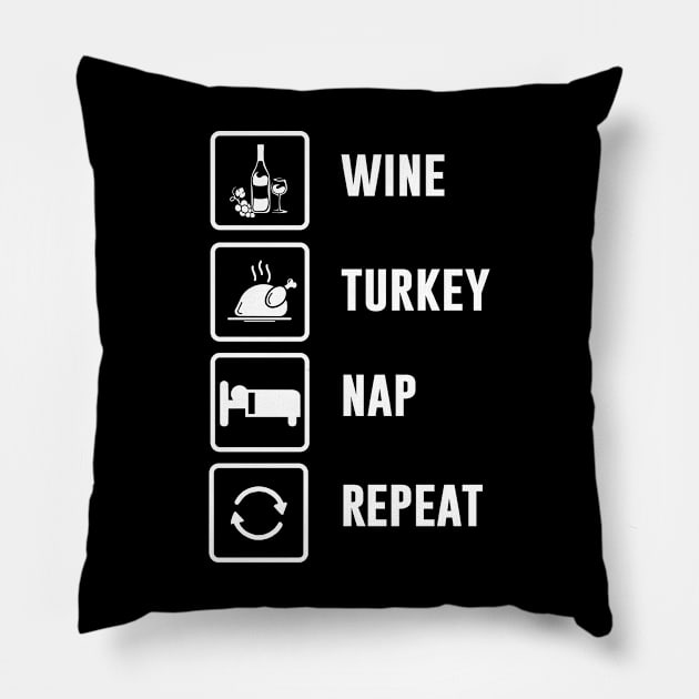 thanksgiving dinner Pillow by teesumi