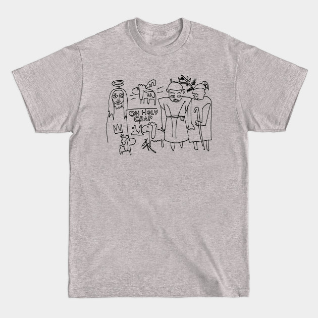 Disover Ugly Christmas Oh Holy Crap Line Art - Ugly Christmas - T-Shirt