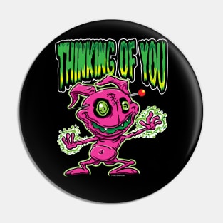 Thinking of You Raggedy VooDoo Rabbit Pin
