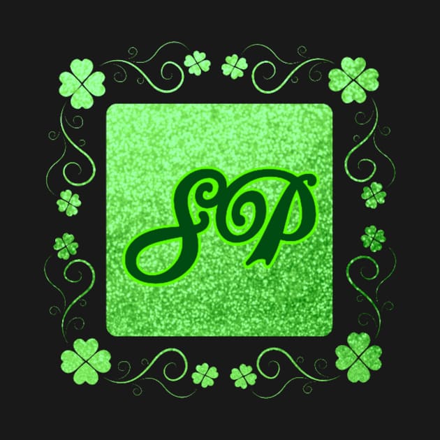 St Patricks Day Glitter Monogram by Urban_Vintage