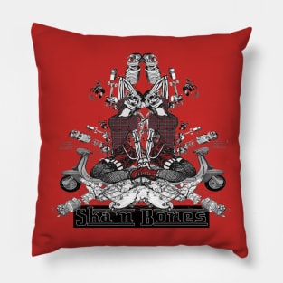 Lambretta pin up (ska'n bones) Pillow