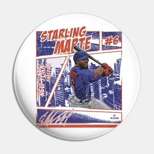 Starling Marte New York M Comic Pin