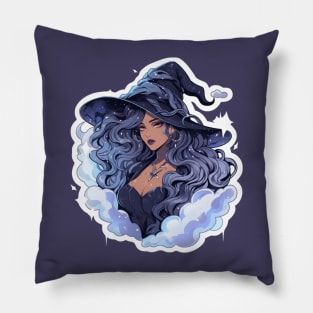 Pastel Goth Cute Stormy Witch Pillow