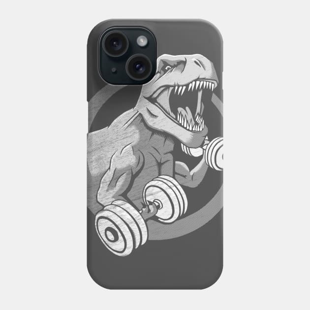 Big Guns - T-Rex Gym Muscles Phone Case by GAz