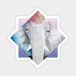 Mandala Elephant Magnet