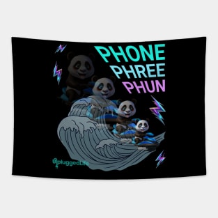 Panda Jetski Waverunner Phone Phree Phun Tee Tapestry