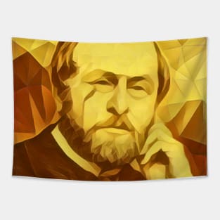 Hippolyte Taine Golden Portrait | Hippolyte Taine Artwork 9 Tapestry