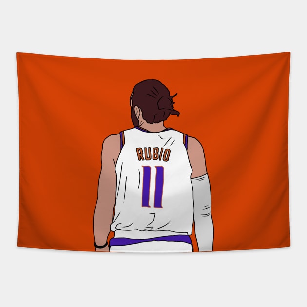 Ricky Rubio Back-To Tapestry by rattraptees