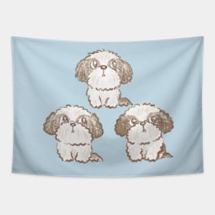 Three Shih Tzu Tapestry