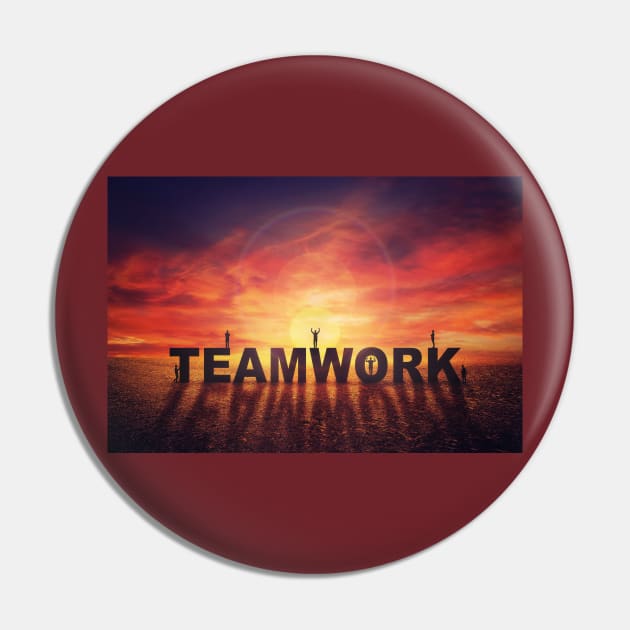 teamwork Pin by 1STunningArt